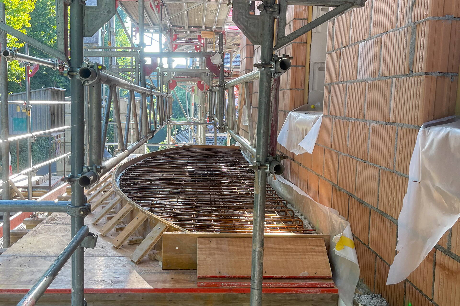 Schalung des Balkons 